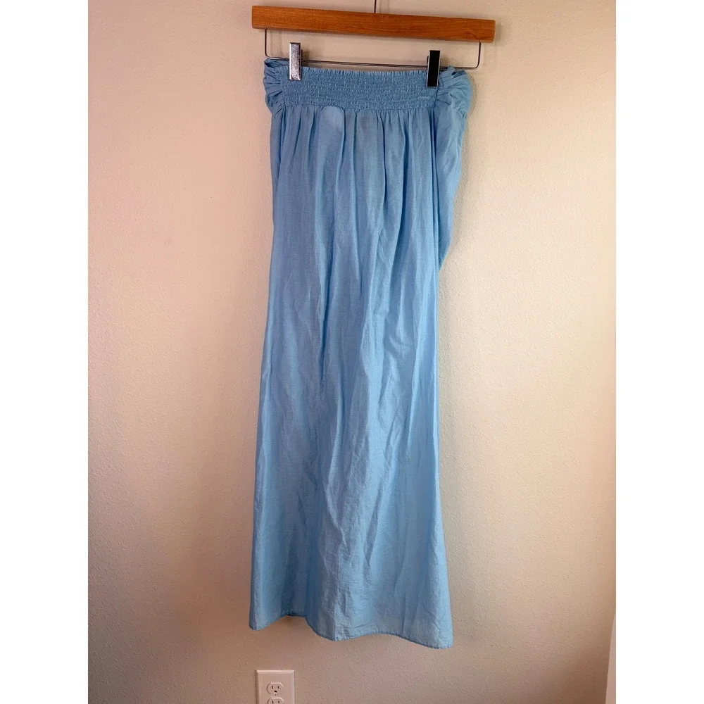 J. Crew Convertible Sarong 100% Cotton Light Blue Size XS